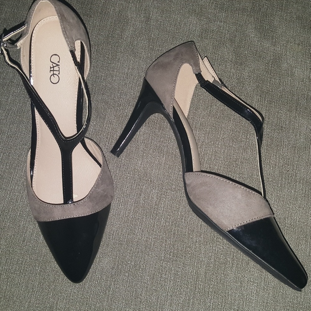 Cato heels black and beige